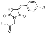 1-IMIDAZOLIDINEACETIC ACID, 4-((4-CHLOROPHENYL)METHYLENE)-2,5-DIOXO- Structure