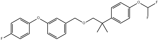 1-((2-(4-(Difluoromethoxy)phenyl)-2-methylpropoxy)methyl)-3-(4-fluorop henoxy)benzene Structure