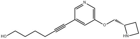 6-[5-[(2S)-2-AZETIDINYLMETHOXY]-3-PYRIDINYL]-5-HEXYN-1-OL DIHYDROCHLORIDE Structure