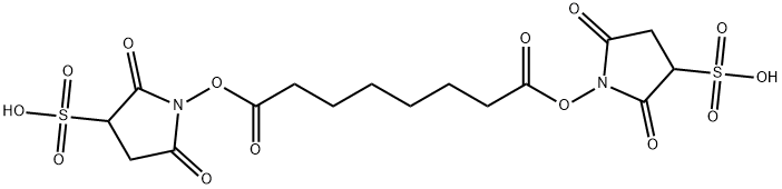 Suberate Bis(sulfosuccinimidyl) Sodium Salt Structure