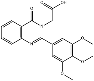 3(4H)-Quinazolineacetic acid, 4-oxo-2-(3,4,5-trimethoxyphenyl)- Structure