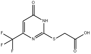 [[1,4-DIHYDRO-4-OXO-6-(TRIFLUOROMETHYL)-2-PYRIMIDINYL]THIO]-ACETIC ACID Structure