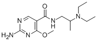 2-Amino-N-(2-(diethylamino)propyl)-4-methoxy-5-pyrimidinecarboxamide Structure