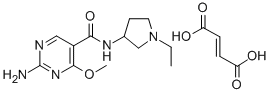 5-Pyrimidinecarboxamide, 2-amino-N-(1-ethyl-3-pyrrolidinyl)-4-methoxy- , (E)-2-butenedioate (1:1) Structure