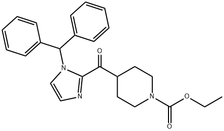 4-[[1-(DIPHENYLMETHYL)-1H-IMIDAZOL-2-YL]CARBONYL]-1-PIPERIDINECARBOXYLIC ACID, ETHYL ESTER Structure