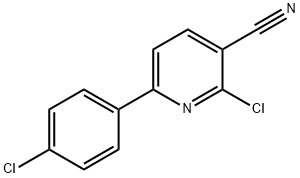 2-CHLORO-6-(4-CHLOROPHENYL)NICOTINONITRILE Structure