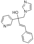 (3E)-1-(1H-IMIDAZOL-1-YL)-4-PHENYL-2-PYRIDIN-3-YLBUT-3-EN-2-OL Structure