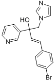 (3E)-4-(4-BROMOPHENYL)-1-(1H-IMIDAZOL-1-YL)-2-PYRIDIN-3-YLBUT-3-EN-2-OL Structure