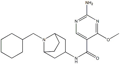 2-Amino-N-(8-(cyclohexylmethyl)-3-beta-nortropanyl)-4-methoxy-5-pyrimi dinecarboxamide Structure