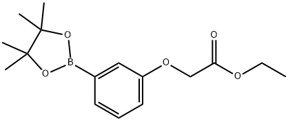 [3-(4,4,5,5-TETRAMETHYL-[1,3,2]DIOXABOROLAN-2-YL)-PHENOXY]-ACETIC ACID ETHYL ESTER Structure