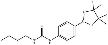 1-BUTYL-3-[4-(4,4,5,5-TETRAMETHYL-1,3,2-DIOXABOROLAN-2-YL)PHENYL]UREA Structure