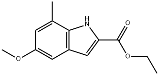 5-METHOXY-7-METHYLINDOLE-2-CARBOXYLIC ACID ETHYL ESTER Structure