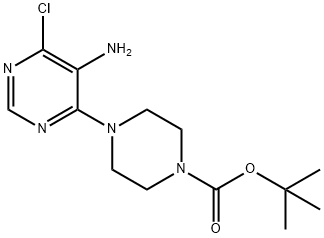 4-(5-AMINO-6-CHLORO-4-PYRIMIDINYL)-1-PIPERAZINECARBOXYLIC ACID 1,1-DIMETHYLETHYL ESTER Structure