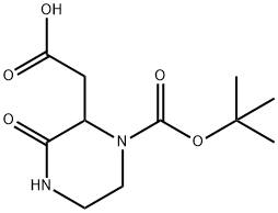 (R,S)-4-BOC-3-CARBOXYMETHYL-PIPERAZIN-2-ONE Structure