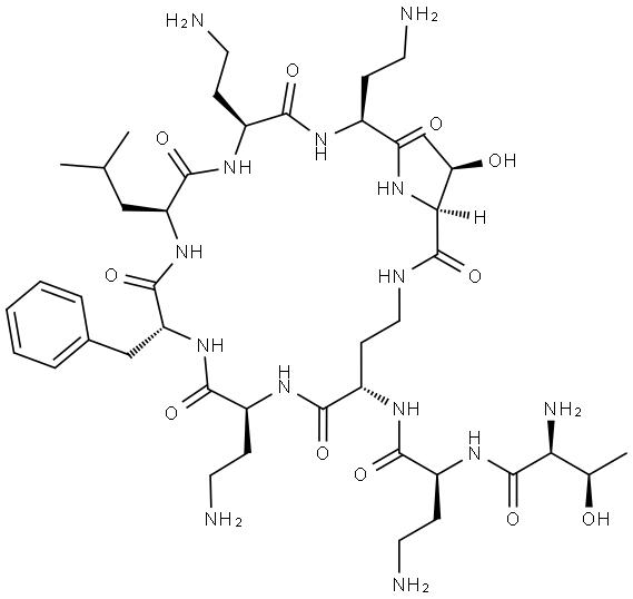 POLYMYXIN B NONAPEPTIDE HYDROCHLORIDE Structure