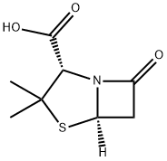 (2S-cis)-3,3-dimethyl-7-oxo-4-thia-1-azabicyclo[3.2.0]heptane-2-carboxylic acid  Structure