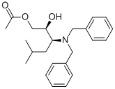 ACETIC ACID (2S,3S)-3-DIBENZYLAMINO-2-HYDROXY-5-METHYLHEXYL ESTER Structure