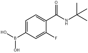 4-(TERT-BUTYLCARBAMOYL)-3-FLUOROBENZENEBORONIC ACID 98 Structure