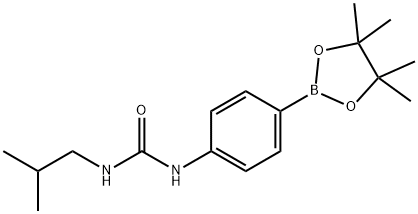 1-ISOBUTYL-3-(4-(4,4,5,5-TETRAMETHYL-1,3,2-DIOXABOROLAN-2-YL)PHENYL)UREA Structure