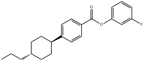 3-Fluorophenyl 4'-trans-propylcyclohexylbenzoate Structure