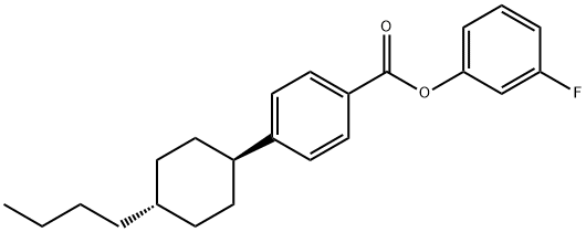 3-Fluorophenyl 4'-trans-butylcyclohexylbenzoate Structure