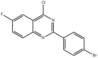 2-(4-BROMO-PHENYL)-4-CHLORO-6-FLUORO-QUINAZOLINE Structure