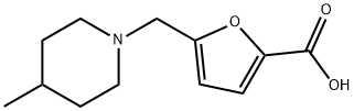 5-[(4-methylpiperidin-1-yl)methyl]-2-furoic acid Structure