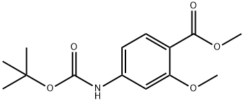 TERT-BUTYL 4-(METHOXYCARBONYL)-3-METHOXYPHENYLCARBAMATE Structure