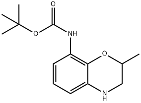 tert-Butyl 2-methyl-3,4-dihydro-2H-benzo[b][1,4]oxazin-8-ylcarbamate Structure