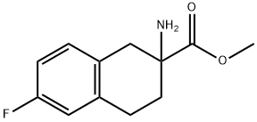 2-AMINO-6-FLUORO-1,2,3,4-TETRAHYDRO-NAPHTHALENE-2-CARBOXYLIC ACID METHYL ESTER Structure