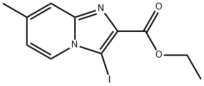 3-IODO-7-METHYL-IMIDAZO[1,2-A]PYRIDINE-2-CARBOXYLIC ACID ETHYL ESTER Structure