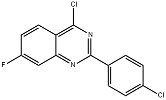 4-CHLORO-2-(4-CHLORO-PHENYL)-7-FLUORO-QUINAZOLINE Structure