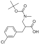 2-N-BOC-3-(3-CHLORO-PHENYL)-2-METHYLAMINOMETHYL-PROPIONIC ACID
 Structure