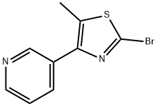 3-(2-BROMO-5-METHYL-THIAZOL-4-YL)-PYRIDINE Structure