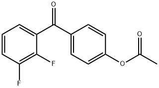 4-ACETOXY-2',3'-DIFLUOROBENZOPHENONE Structure