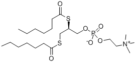 1,2-BIS(HEPTANOYLTHIO)GLYCEROPHOSPHOCHOLINE Structure