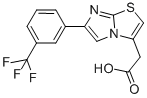 6-[3-(TRIFLUOROMETHYL)PHENYL]IMIDAZO[2,1-B]THIAZOLE-3-ACETIC ACID Structure