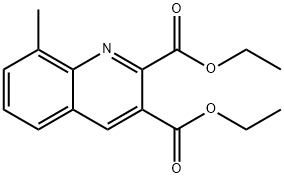 8-METHYL-QUINOLINE-2,3-DICARBOXYLIC ACID DIETHYL ESTER Structure