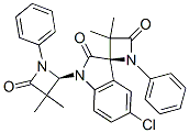 (S)-5'-CHLORO-1'-((R)-3,3-DIMETHYL-4-OXO-1-PHENYLAZETIDIN-2-YL)-3,3-DIMETHYL-1-PHENYLSPIRO[AZETIDINE-2.3'-INDOLINE]-2',4-DIONE Structure