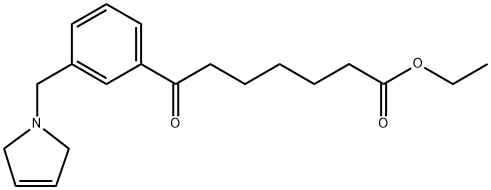 ETHYL 7-OXO-7-[3-(3-PYRROLINOMETHYL)PHENYL]HEPTANOATE Structure