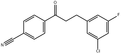 3-(3-CHLORO-5-FLUOROPHENYL)-4'-CYANOPROPIOPHENONE Structure