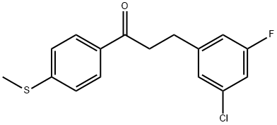 3-(3-CHLORO-5-FLUOROPHENYL)-4'-THIOMETHYLPROPIOPHENONE Structure