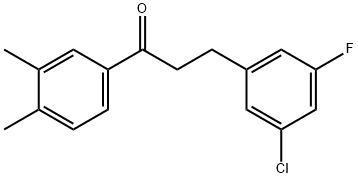 3-(3-CHLORO-5-FLUOROPHENYL)-3',4'-DIMETHYLPROPIOPHENONE Structure