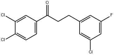 3-(3-CHLORO-5-FLUOROPHENYL)-3',4'-DICHLOROPROPIOPHENONE Structure