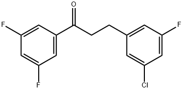 3-(3-CHLORO-5-FLUOROPHENYL)-3',5'-DIFLUOROPROPIOPHENONE Structure