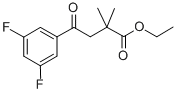 ETHYL 4-(3,5-DIFLUOROPHENYL)-2,2-DIMETHYL-4-OXOBUTYRATE Structure