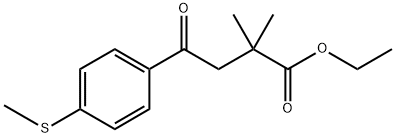 ETHYL 2,2-DIMETHYL-4-OXO-4-(4-METHYLTHIOPHENYL)BUTYRATE Structure