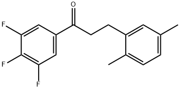 3-(2,5-DIMETHYLPHENYL)-3',4',5'-TRIFLUOROPROPIOPHENONE Structure