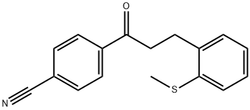 4'-CYANO-3-(2-THIOMETHYLPHENYL)PROPIOPHENONE Structure