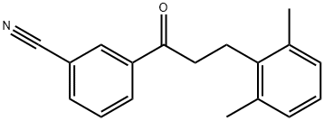 3'-CYANO-3-(2,6-DIMETHYLPHENYL)PROPIOPHENONE Structure